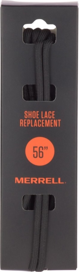 メレルの黒の丸い靴ひも