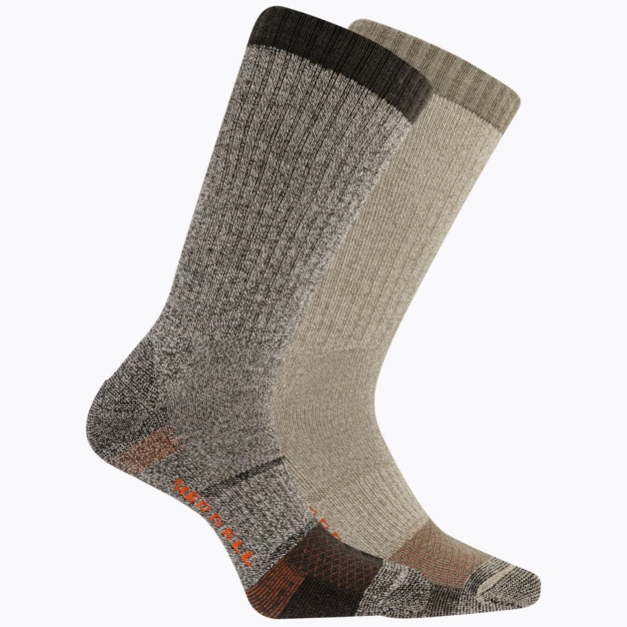 ラギッド スティール トゥ クルー 2 パック ブラウン アススト メレル